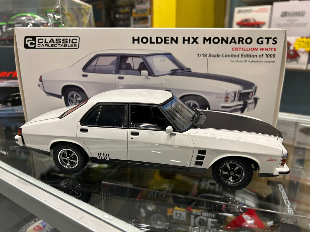 1:18 Holden HX Monaro GTS Sedan Cotillion White 308 V8 Engine (18794)